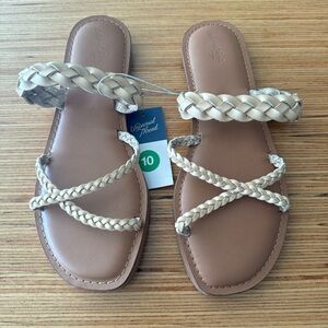Universal Thread Women’s Nude Boho Braided Sandals - Size 10